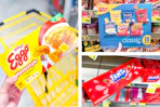 dollar general eggo, frito-lay, fanta 3-photo collage
