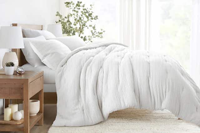 Textured Down-Alternative Comforter Sets, as Low as $47.60 at Linens & Hutch card image