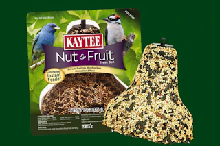 a bell made of bird seeds