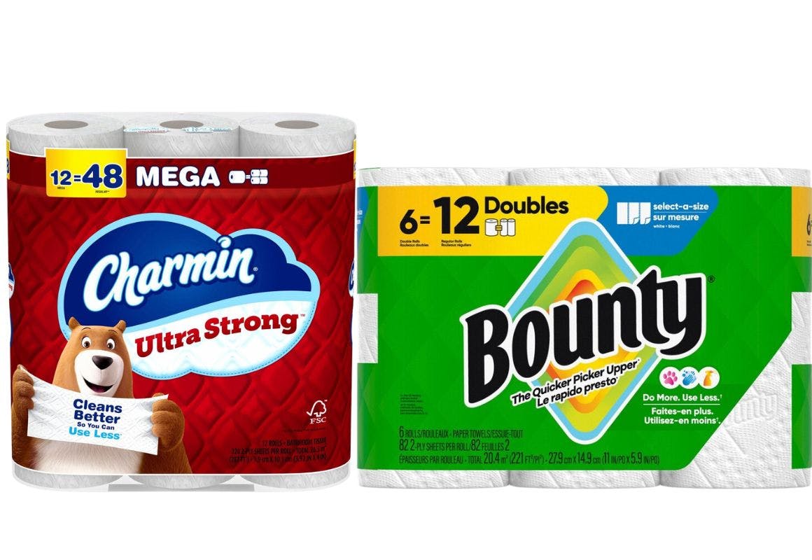 1 Charmin + 1 Bounty