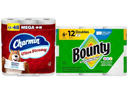 1 Charmin + 1 Bounty