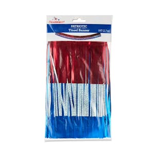 Patriotic Tinsel Banner