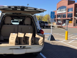 Whole Foods Curbside Pickup Groceries in Truck