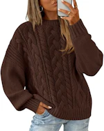 BTFBM Women's Cable Knit Sweater