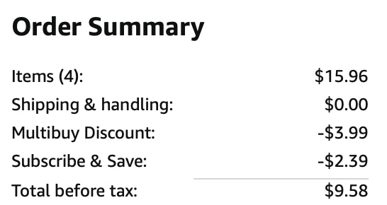 Garnier Micellar Water Amazon receipt