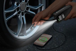 a tire being inflated