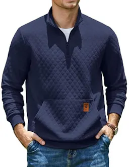 COOFANDY Men's 1/4 Zip Pullover