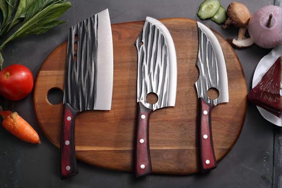 3-Piece Butcher Knife Set With Bag, Only $18 on Amazon 
