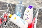 dove body wash in a cvs shopping cart