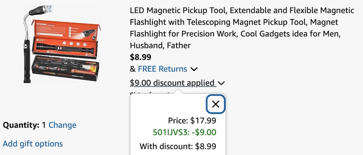 LED magnetic pickup tool