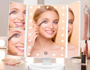 a trifold vanity mirror