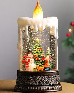Snowman Christmas Snow Globe Lantern