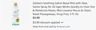 nasal spray Amazon receipt