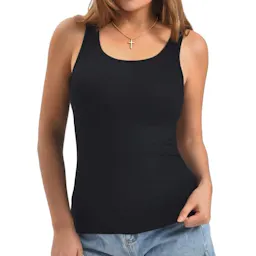 Women's Ribbed Scoop Neck Tank Top