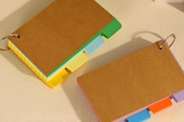 Tabbed Index Cards with rings, 8 colors, 4 tabs on each 100-count pack