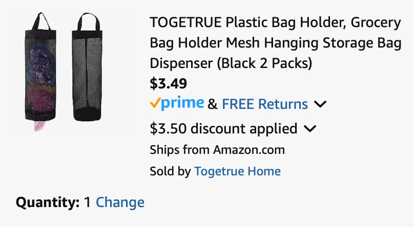 Amazon Plastic Bag Holder 2024