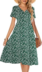 Women's Casual Tiered Midi Dress