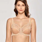 Wireless Full Coverage Lace Bra