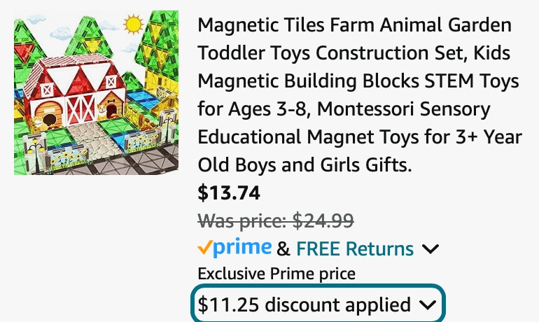  Magnetic Tiles Farm Animal Garden 