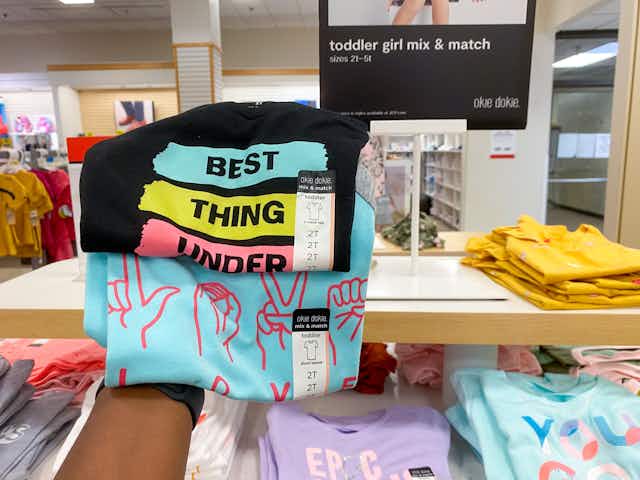 Okie Dokie Kids' Apparel Deals at JCPenney: $5 Shorts, $6 Shirts, and More card image