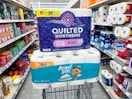 angel soft and quilted northern toilter paper on walgreens cart