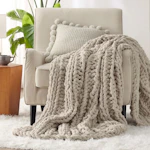 Bedsure Chunky Chenille Throw