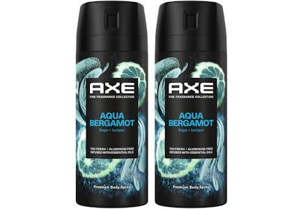2 AXE Body Sprays