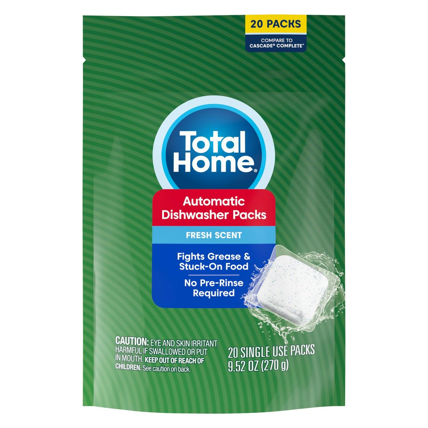 2 Total Home Dish Detergent Pod Bags