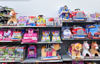 area shot of small ride on toys at walmart