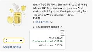 serum Amazon receipt