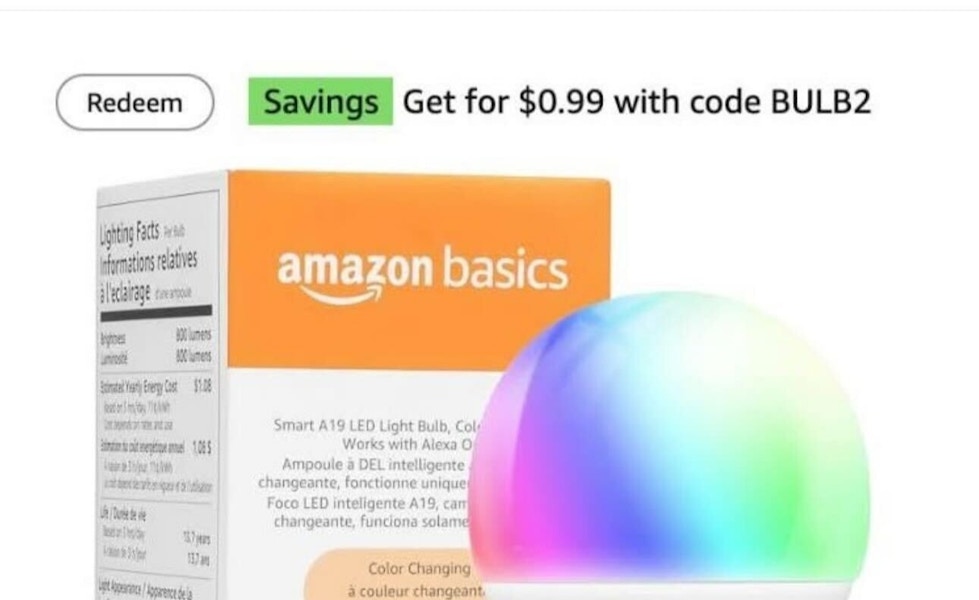 Amazon basics led smart bulb 2025