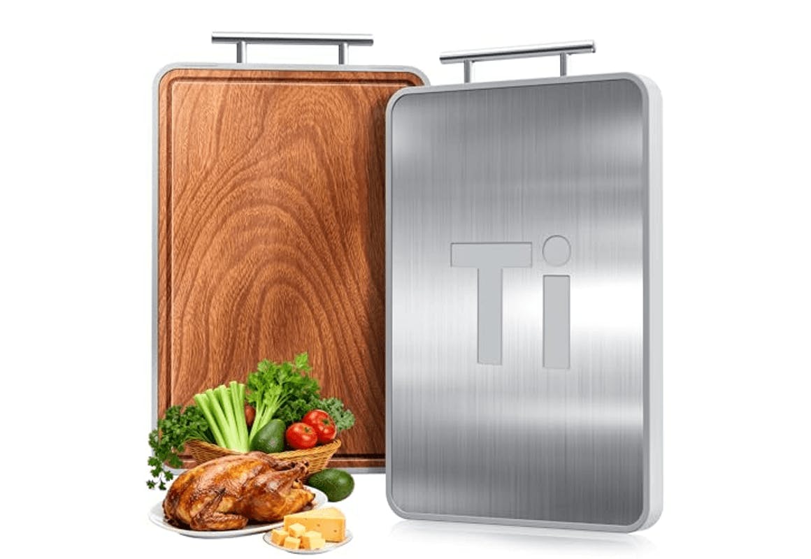 Titanium and Wood Cutting Board