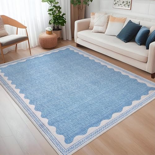 Scalloped Washable Rug