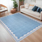 Scalloped Washable Rug