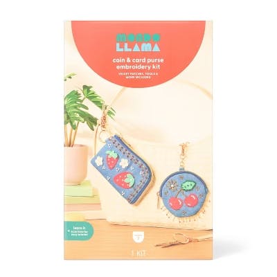 Mondo Llama Embroidery Pouch Kit