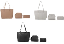 London Fog Vegan Leather Tote Set