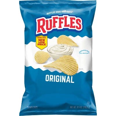 2 Ruffles Potato Chips Bags