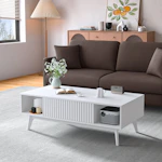 Modern Fluted Lift-Top Coffee Table