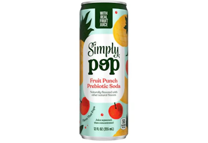 2 Simply Pop Prebiotic Soda Cans
