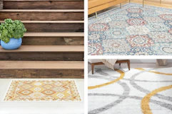 3 lifestyle images of Bliss Rugs