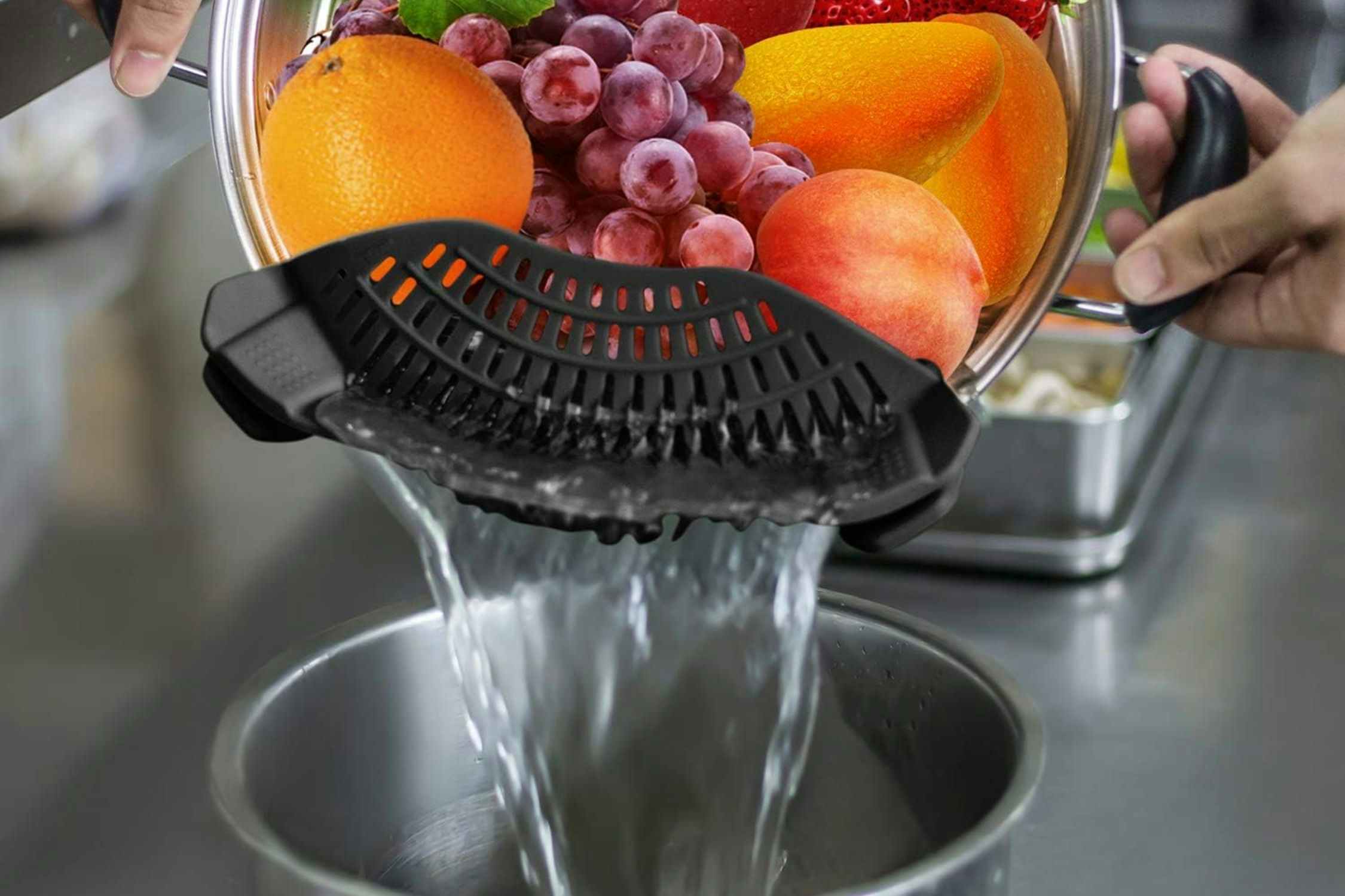 Clip-on Silicone Strainer for Pots and Pans, Just $9 on Amazon