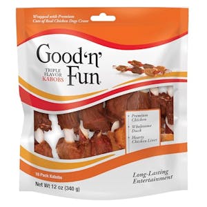 2 Good 'n' Fun Rawhide Kabobs Bags