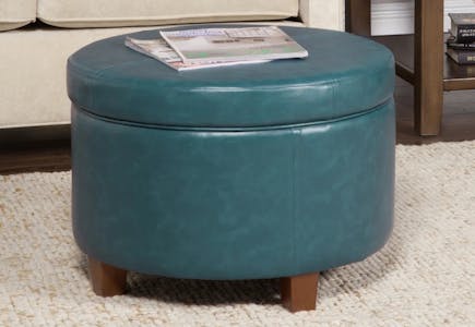 Winston Porter Faux Leather Ottoman