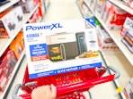 PowerXL 8-quart air fryer in a Target cart