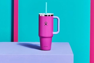 a hydro flask tumbler on a table