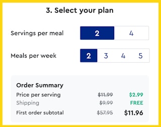 blue apron cart