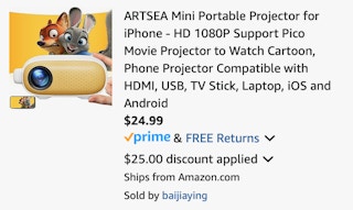 Amazon Mini Portable Projector 2025