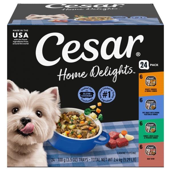 2 Cesar Home Delights Dog Food 24-Packs