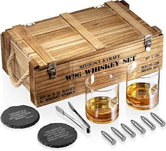 Whiskey Stones Set with Glasses
