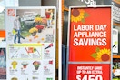 home depot labor day sale signs